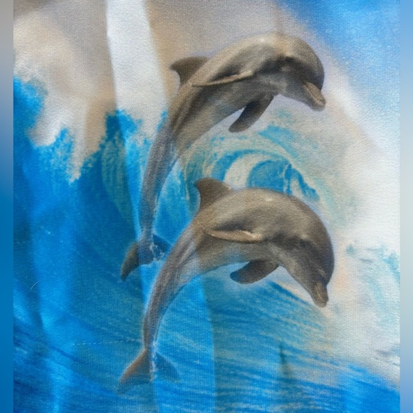 NWOT Urban Outfitters Jenna Printed Satin Pull-On Pants Medium Blue Multi - Picture 10 of 11